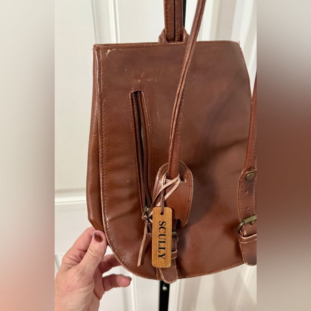 Leather Sling Bag with Running Horses - Skully Leather Bag Festival Boho - Picture 4 of 6